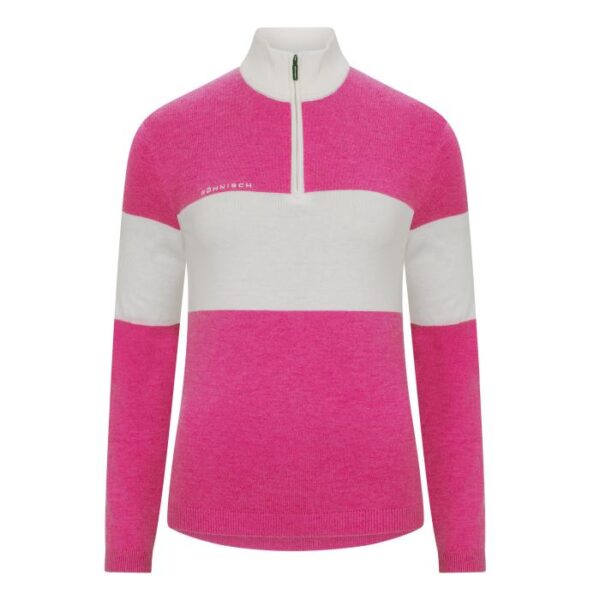 Kora Knitted Half Zip, Rose