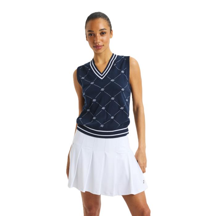 R Logo Vest, R Check Navy - Afbeelding 2