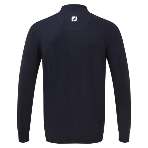 Wool Blend 1/2 Zip Pullover, Navy - Afbeelding 3