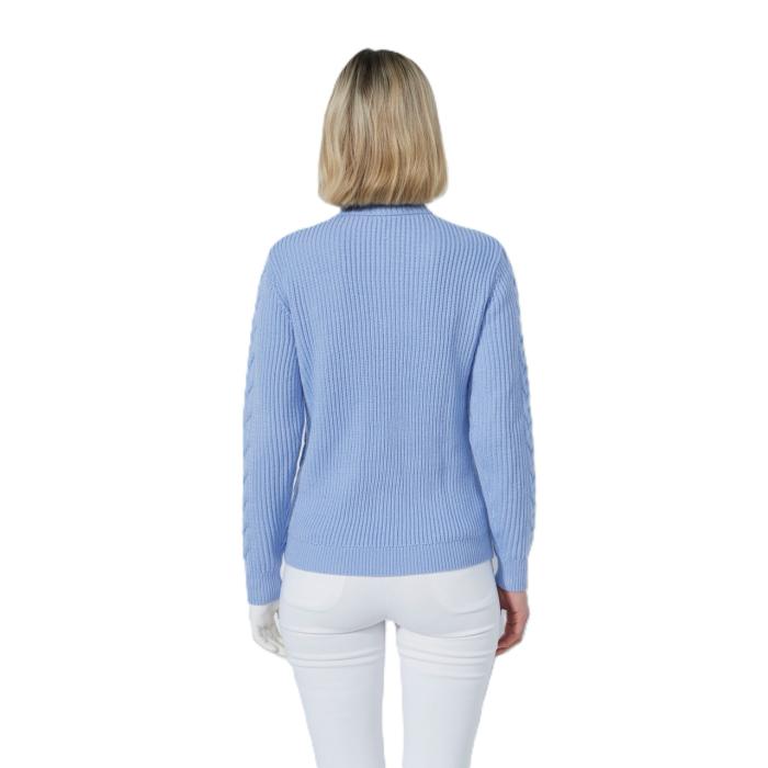 Cable LS Pullover Lined, Blue Heron - Afbeelding 2