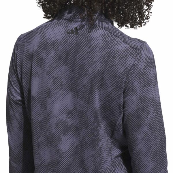 Ultimate365 Printed Quarter-Zip Mock Neck Top, Black - Afbeelding 5