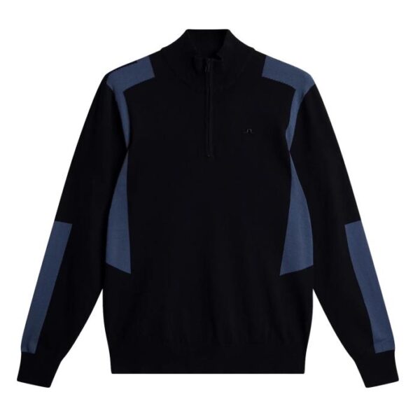 Kendrick Knitted Zip Sweater, JL Navy