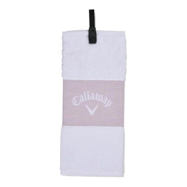 Tri-fold Towel, Mauve/White