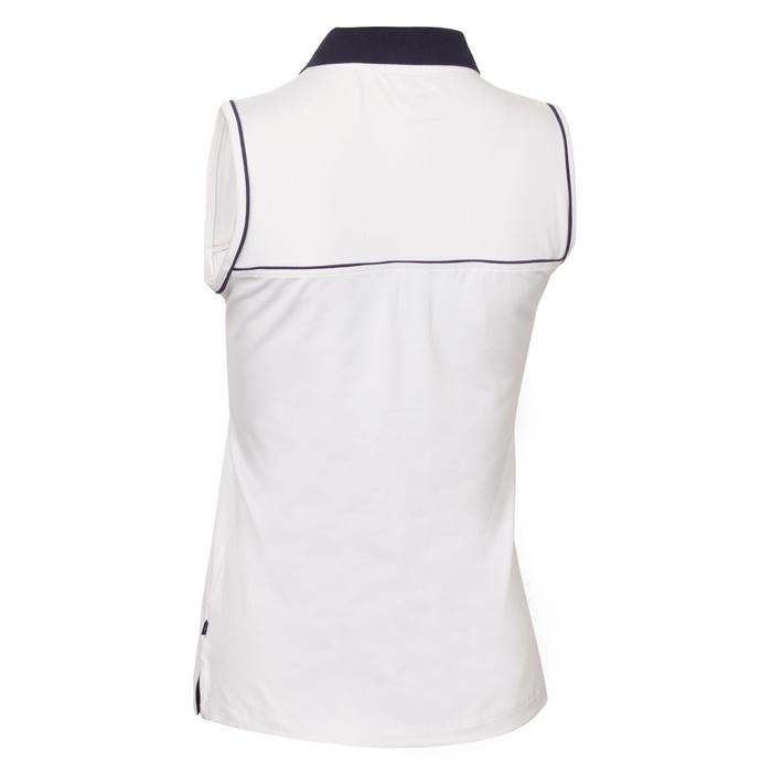 Manelle Sleeveless Polo, White - Afbeelding 3