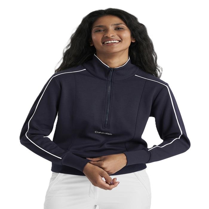 Quinta Quarter Zip Top, Navy - Afbeelding 7
