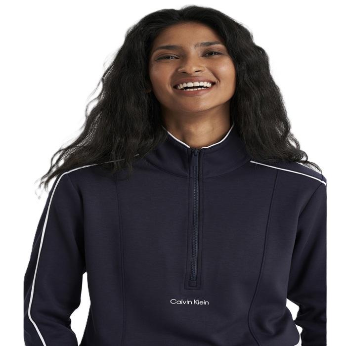 Quinta Quarter Zip Top, Navy - Afbeelding 4