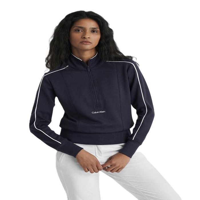 Quinta Quarter Zip Top, Navy - Afbeelding 2