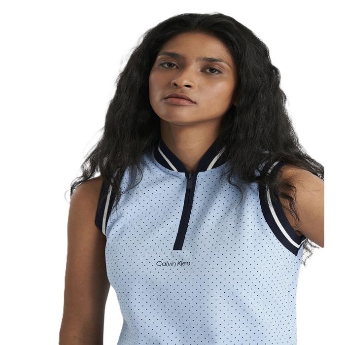 Camilla Printed Sleeveless Polo, Blue Bell - Afbeelding 4