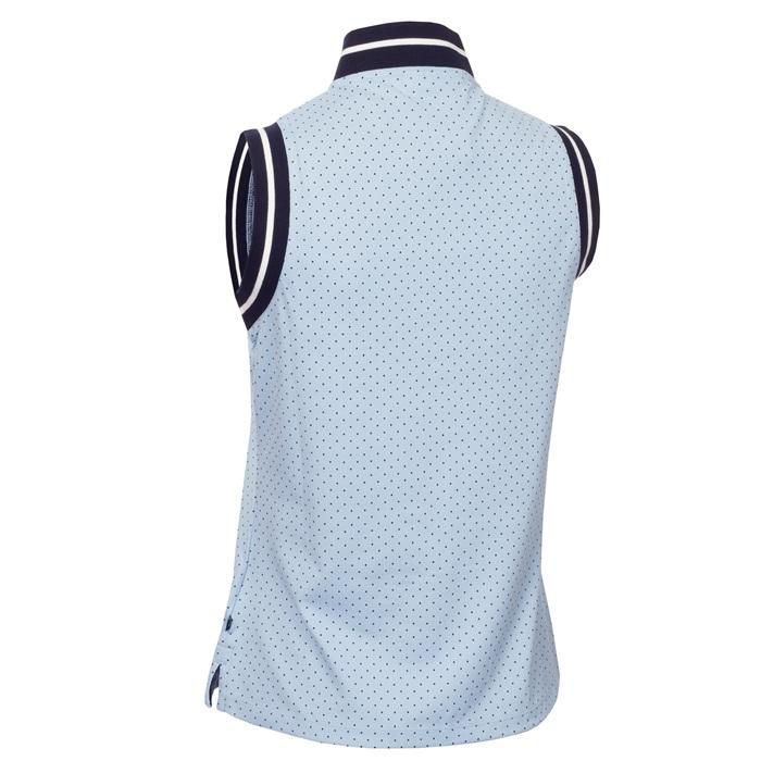 Camilla Printed Sleeveless Polo, Blue Bell - Afbeelding 3