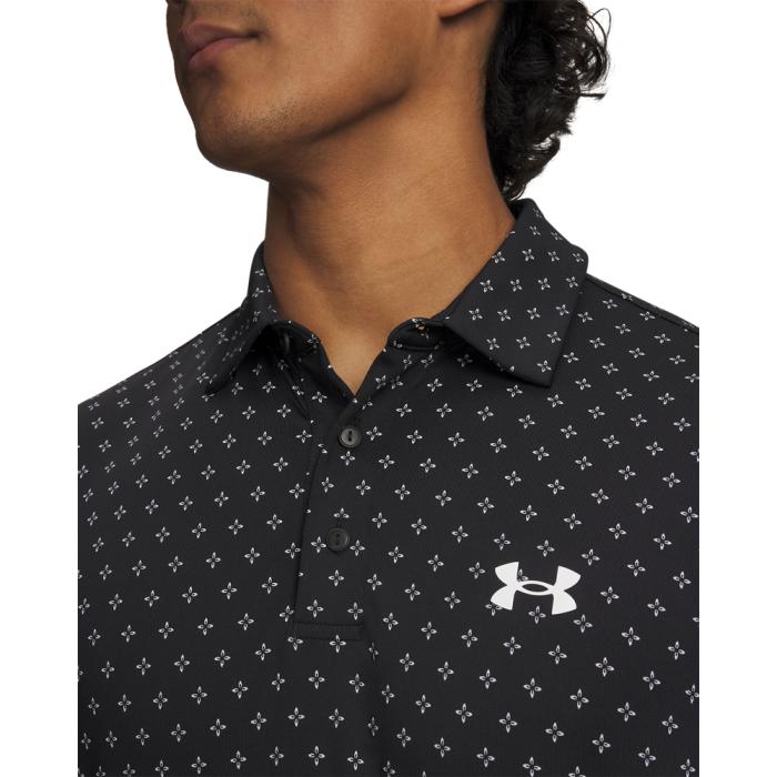 Playoff Printed Polo 3.0, Micro Flower Dot/Black/White - Afbeelding 5