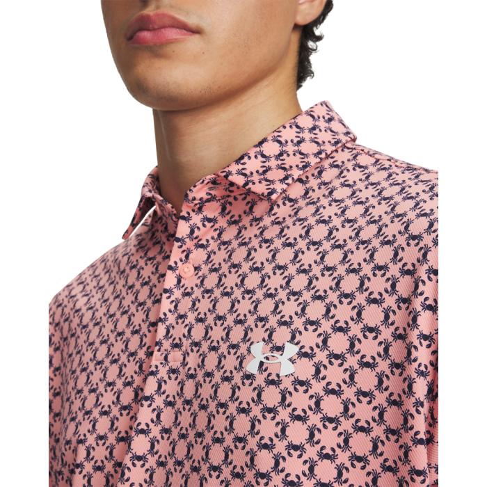 Matchplay Printed Polo, Crab Geo/Posh Pink/Midnight Navy - Afbeelding 3
