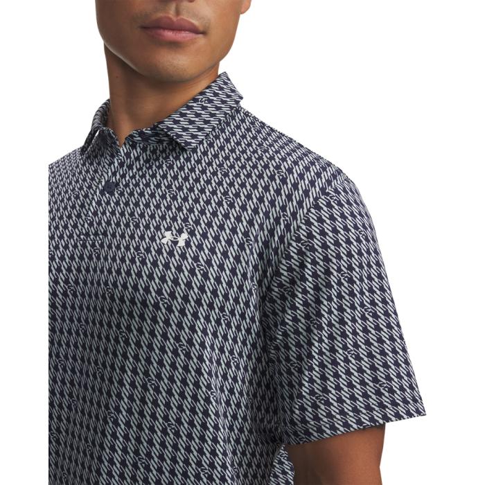 T2G Printed Polo, Houndstooth Deuces/Midnight Navy/Enamel Blue - Afbeelding 3