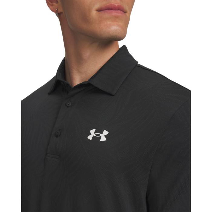 Playoff Jacquard Poloshirt, Tropical Floral/Black/Anthracite - Afbeelding 5