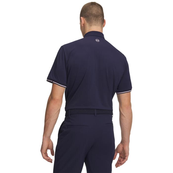 ArmourDry Pique Polo, Midnight Navy/Prime Pink - Afbeelding 2