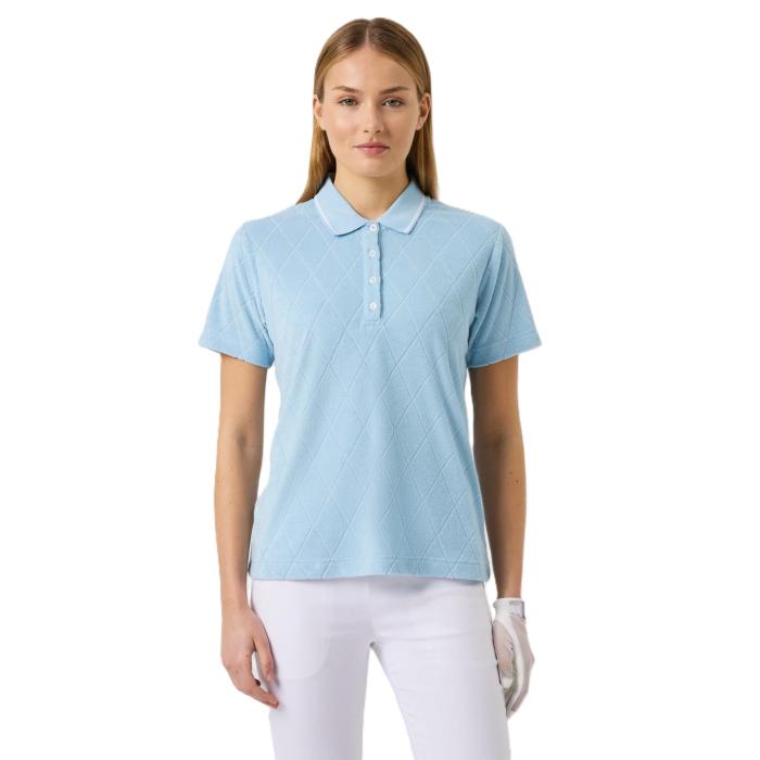 Terry Touch Short Sleeve Poloshirt, Breezy Blue