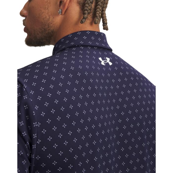 Playoff Printed Polo 3.0, Micro Flower Dot/Midnight Navy/White - Afbeelding 4
