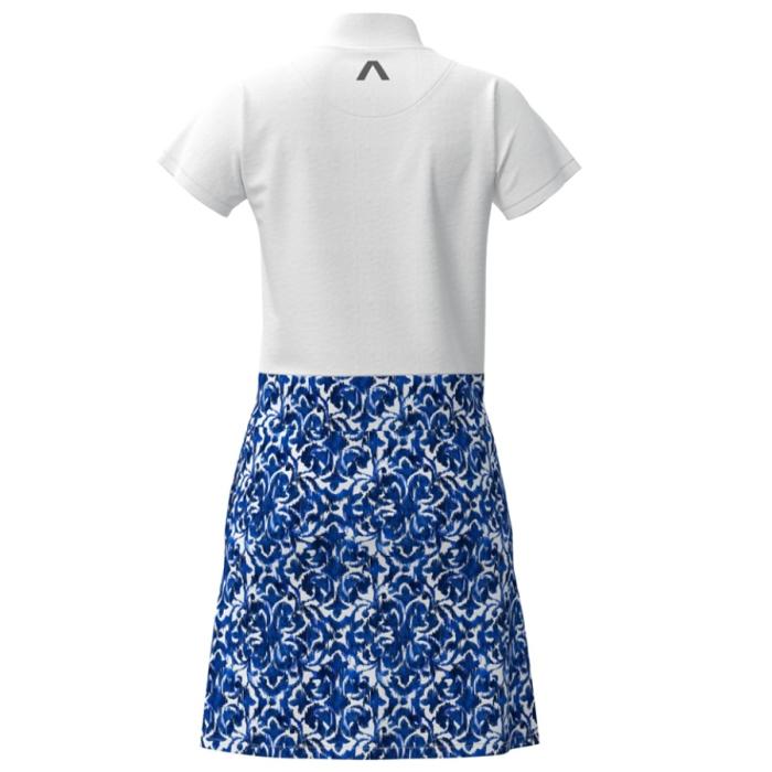 Adina-2 Cool Comfort Jurk, Wit/Blauw print - Afbeelding 2