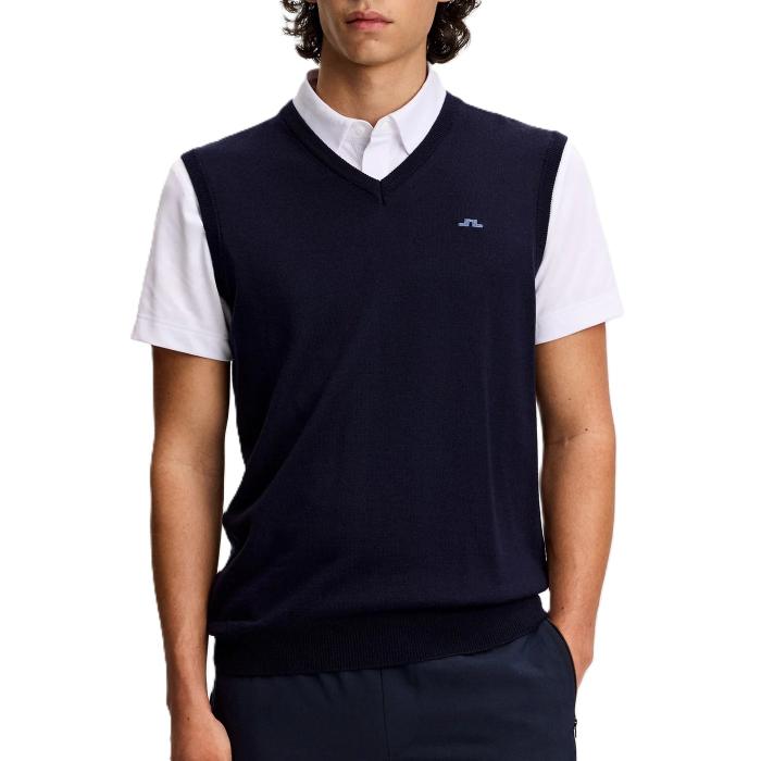 Liam Knitted Vest, Navy - Afbeelding 2