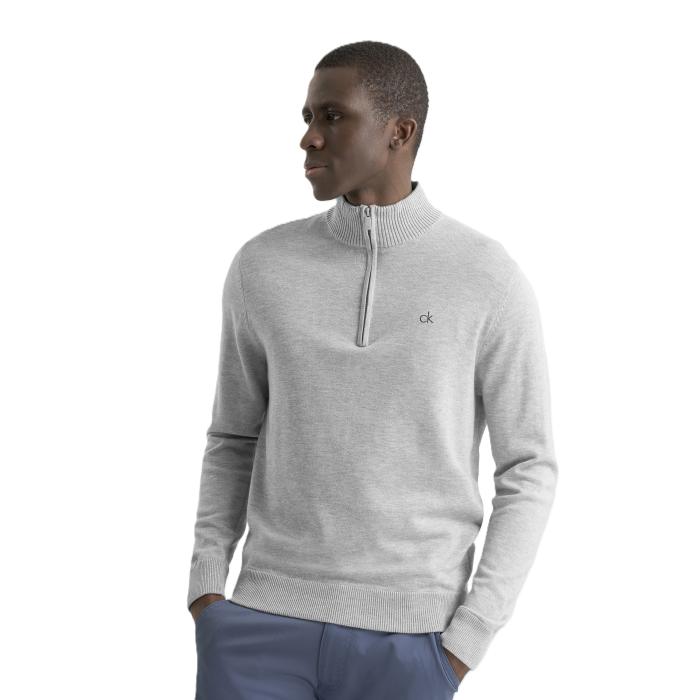 Avenue 1/2 Zip Sweater, Silver Marl - Afbeelding 2