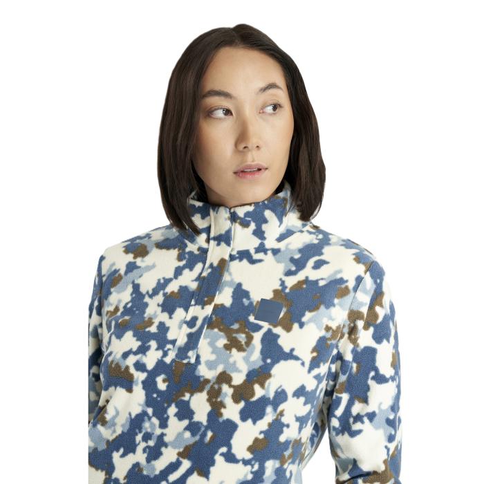 Celyn Blur Print 1/2 Zip Fleece, Buttercream/Dark Denim - Afbeelding 4