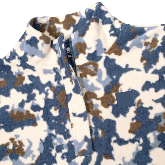 Celyn Blur Print 1/2 Zip Fleece, Buttercream/Dark Denim - Afbeelding 5